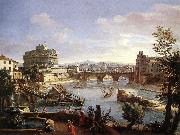 WITTEL, Caspar Andriaans van The Castel Sant Angelo from the South oil painting on canvas